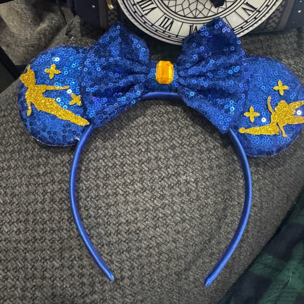 Loungefly Disney Peter Pan Glow Clock with Custom Ears NWT - Picture 5 of 5